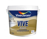 VIVE ROOF Vivechrom Yδατοδιαλυτό λευκό ελαστομερές στεγανωτικό για ταράτσες 9 Lt