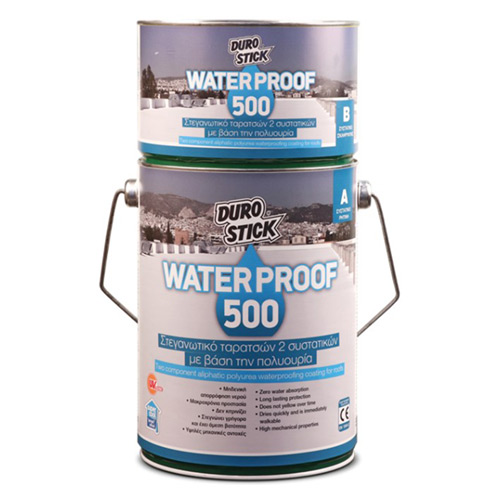 Waterproof 500 Durostick Λευκό Στεγανωτικό ταρατσών 2 συστατικών με βάση την πολυουρία 20 Kgr