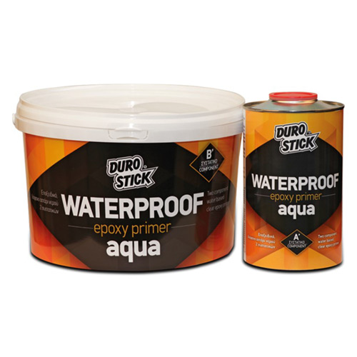 Waterproof Epoxy Primer Aqua Durostick Εποξειδικό διάφανο αστάρι νερού 2 συστατικών 4 Kgr