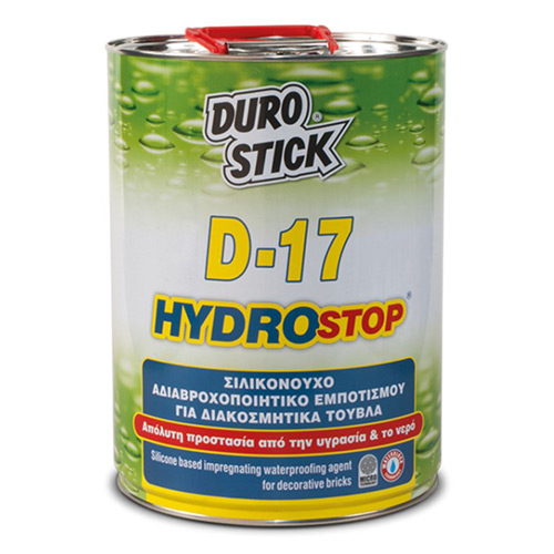 D-17 Hydrostop Durostick Σιλικονούχο αδιαβροχοποιητικό εμποτισμού για διακοσμητικά τούβλα 4 Lt