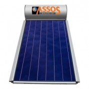 Ηλιακός Θερμοσίφωνας Assos Boilers 120 lt / 2,10 m² με επιλεκτικό κάθετο Συλλέκτη Τιτανίου Τριπλής Ενέργειας με Glass Boiler