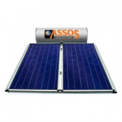 Ηλιακός Θερμοσίφωνας Assos Boilers E200 lt / 4,20 m² με 2 επιλεκτικούς κάθετους Συλλέκτες Τιτανίου Διπλής Ενέργειας με Glass Boiler