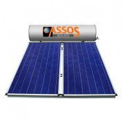 Ηλιακός Θερμοσίφωνας Assos Boilers 300 lt / 4,20 m² με 2 επιλεκτικούς κάθετους Συλλέκτες Τιτανίου Τριπλής Ενέργειας με Glass Boiler
