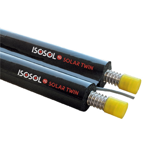 Προμονωμένος Ανοξείδωτος Σωλήνας DN16 με μόνωση 13mm ISOSOL ISOPIPE TC TWIN SOLAR με καλώδιο