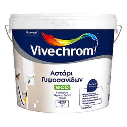 Αστάρι Γυψοσανίδας Eco Vivechrom. Ακρυλικό αστάρι νερού 1 lt για γυψοσανίδες