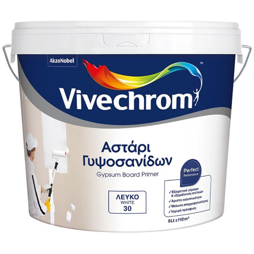Αστάρι Γυψοσανίδας Eco Vivechrom Ακρυλικό αστάρι νερού 1 lt για γυψοσανίδες