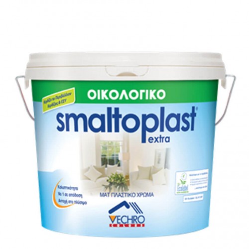 SMALTOPLAST extra ECO Vechro Οικολογικό ματ πλαστικό χρώμα Λευκό 750 ML.