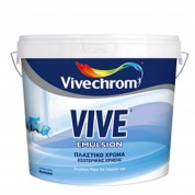 VIVE EMULSION Vivechrom Πλαστικό χρώμα Λευκό 3 Lt