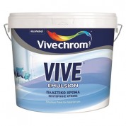 VIVE EMULSION Vivechrom Πλαστικό χρώμα Λευκό 3 Lt