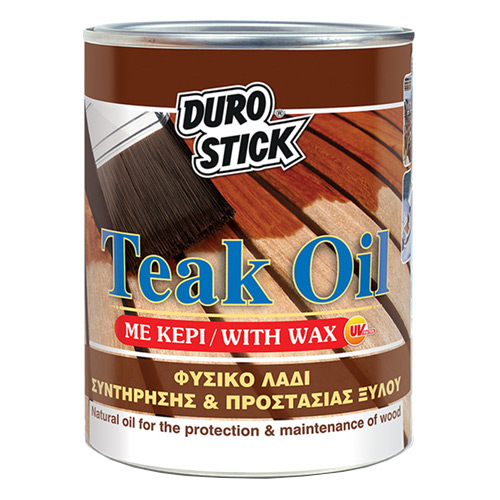 TEAK OIL Durostick 2,5 Lt Φυσικό λάδι συντήρησης & προστασίας ξύλου με κερί