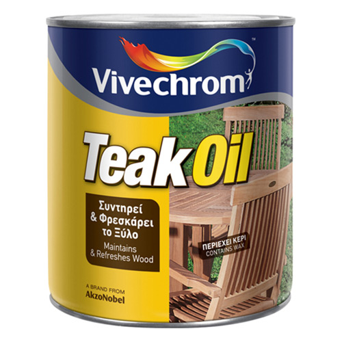 TEAK OIL Vivechrom 750 ml Συντηρητικό Εμποτισμού Διάφανο. 