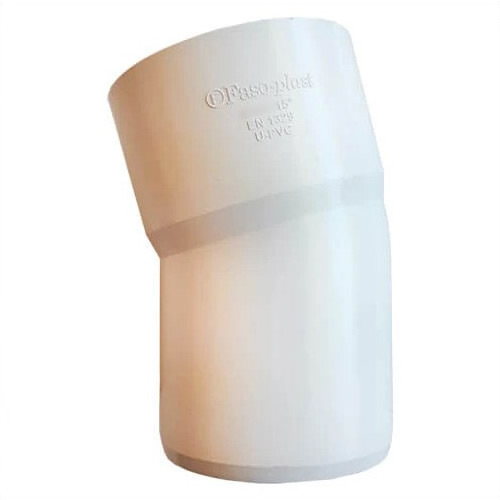 Γωνία Αποχέτευσης FASOPLAST Λευκή PVC - U 15° Φ125