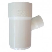 Ημιτάφ Συστολικό Αποχέτευσης FASOPLAST Λευκό PVC - U 67,5° Φ100 Φ50