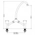 Μπαταρία Απλή Νιπτήρος Γέφυρα Corona 00-4301 Modea Viospiral