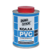 PVC Κόλλα Durostick Διάφανη 500 ml για Υδρορροές